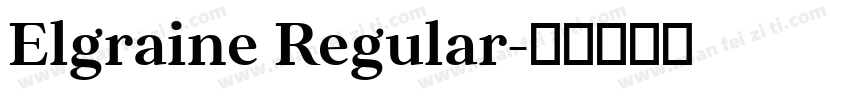 Elgraine Regular字体转换